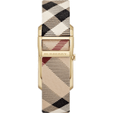 Burberry Pioneer Champagne Dial Haymarket Beige Leather Strap Watch for Women - BU9407 Authentic Buy Shop Now