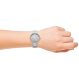 Michael Kors Parker Mother of Pearl Silver Steel Strap Watch for Women - MK6424 Authentic Buy Shop Now