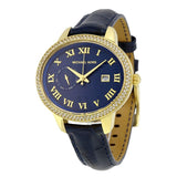 Michael Kors Whitley Quartz Blue Dial Blue Leather Strap Watch For Women - MK2429 Authentic Buy Shop Now