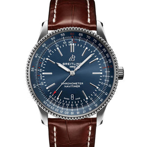 Breitling Navitimer 1 Automatic 41mm Blue Dial Brown Steel Strap Watch for Men - A17326161C1P1 Authentic Buy Shop Now