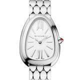 Bvlgari Serpenti Seduttori Quartz White Dial Silver Steel Strap Watch for Women - SERPENTI103141 Authentic Buy Shop Now