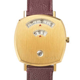 Gucci Grip Quartz Gold Dial Maroon Leather Strap Watch For Women - YA157402 Authentic Buy Shop Now