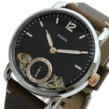 Fossil The Commuter Twist Black Dial Brown Leather Strap Watch for Men - ME1165 Authentic Buy Shop Now