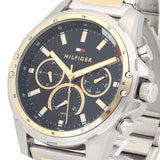 Tommy Hilfiger Mason Chronograph Blue Dial Two Tone Steel Strap Watch For Men - 1791937 Authentic Buy Shop Now