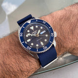 Seiko 5 Sports Automatic SKX Blue Dial Blue NATO Strap Watch For Men - SRPD51K2 Authentic Buy Shop Now