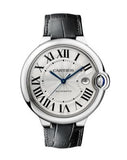 Cartier Ballon Bleu De Cartier Silver Dial Black Leather Strap Watch for Women - WSBB0034 Authentic Buy Shop Now