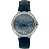 Cartier Ballon Bleu De Cartier Blue Dial Blue Leather Strap Watch for Men - WSBB0027 Authentic Buy Shop Now