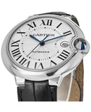 Cartier Ballon Bleu De Cartier Silver Dial Black Leather Strap Watch for Women - WSBB0028 Authentic Buy Shop Now