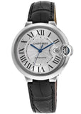 Cartier Ballon Bleu De Cartier Silver Dial Black Leather Strap Watch for Women - WSBB0030 Authentic Buy Shop Now