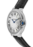 Cartier Ballon Bleu De Cartier Silver Dial Black Leather Strap Watch for Women - WSBB0034 Authentic Buy Shop Now