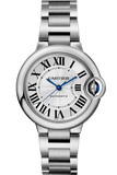 Cartier Ballon Bleu De Cartier Silver Dial Silver Steel Strap Watch for Women - WSBB0044 Authentic Buy Shop Now