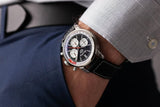 Breitling Top Time B01 Deus Black Dial Black Leather Strap Watch for Men - AB01765A1B1X1 Authentic Buy Shop Now