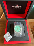 Tissot PRX Quartz Light Green Dial Silver Steel Strap Watch for Men - T137.410.11.091.01 Authentic Buy Shop Now