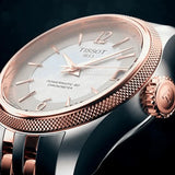 Tissot Ballade Powermatic 80 Cosc Mother of Pearl Dial Two Tone Steel Strap Watch For Women - T108.208.22.117.01 Authentic Buy Shop Now