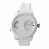 Tommy Hilfiger Denim White Dial White Rubber Strap Watch for Men - 1791558 Authentic Buy Shop Now