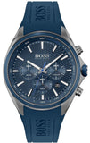 Hugo Boss Distinct Blue Dial Blue Rubber Strap Watch for Men - 1513856 Authentic Buy Shop Now