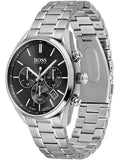 Hugo Boss Champion Black Dial Silver Steel Strap Watch for Men - 1513871 Authentic Buy Shop Now