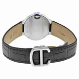 Cartier Ballon Bleu de Cartier Diamonds Silver Dial Black Leather Strap Watch for Women - W4BB0008 Authentic Buy Shop Now