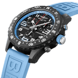Breitling Endurance Pro Black Dial Light Blue Rubber Strap Watch for Men - X82310281B1S1 Authentic Buy Shop Now