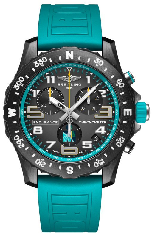 Breitling Endurance Pro Ironman 70.3 World Championship Grey Dial Turquoise Rubber Strap Watch for Men - X823105C1M1S1 Authentic Buy Shop Now