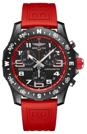 Breitling Endurance Pro Black Dial Red Rubber Strap Watch for Men - X82310D91B1S1 Authentic Buy Shop Now