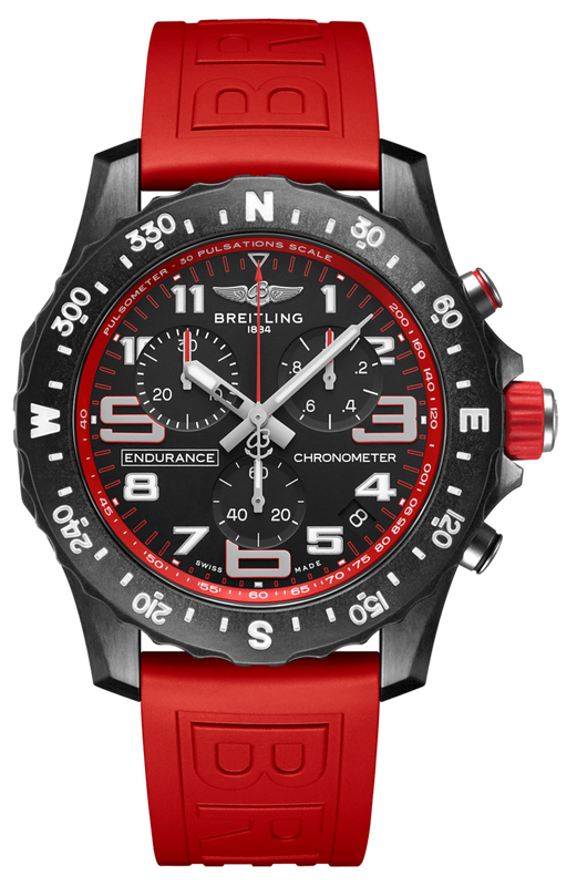 Breitling Endurance Pro Black Dial Red Rubber Strap Watch for Men - X82310D91B1S1 Authentic Buy Shop Now