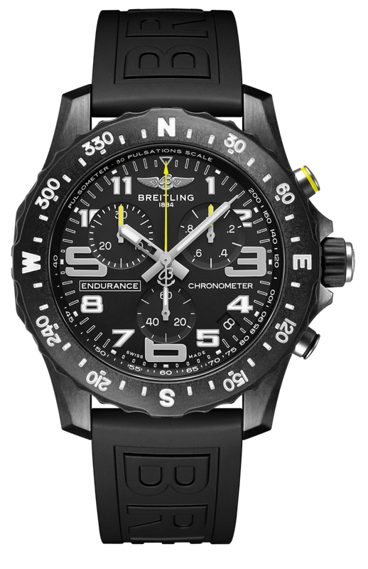 Breitling Endurance Pro Black Dial Black Rubber Strap Watch for Men - X82310E51B1S1 Authentic Buy Shop Now