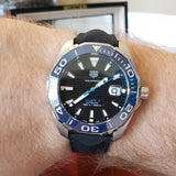 Tag Heuer Aquaracer Calibre 5 Automatic Black Dial Black Nylon Strap Watch for Men - WAY201C.FC6395 Authentic Buy Shop Now