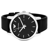Emporio Armani Classic Quartz Black Dial Black Leather Strap Watch For Men - AR1692 Authentic Buy Shop Now