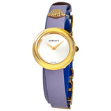 Versace V-Flare Silver Dial Purple Leather Strap Watch for Women - VEBN00318 Authentic Buy Shop Now
