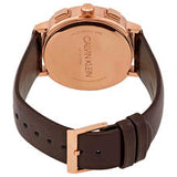 Calvin Klein Posh Chronograph White Dial Brown Leather Strap Watch for Men - K8Q376G6 Authentic Buy Shop Now