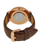 Daniel Wellington Classic Bristol White Dial Brown Leather Strap Watch For Men - DW00100009 Authentic Buy Shop Now