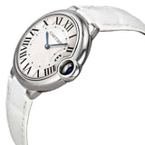 Cartier Ballon Bleu de Cartier Silver Dial White Leather Strap Watch for Women - W6920087 Authentic Buy Shop Now