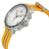 Tissot Quickster Chronograph NBA LA Lakers White Dial Yellow NATO Strap Watch for Men - T095.417.17.037.05 Authentic Buy Shop Now