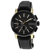 Gucci G Chrono Black Dial Black Leather Strap Watch For Men - YA101203 Authentic Buy Shop Now