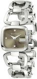 Gucci G Gucci Brown Dial Silver Steel Strap Watch For Women - YA125503 Authentic Buy Shop Now
