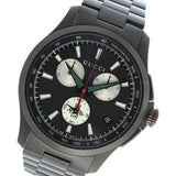 Gucci G-Timeless Chronograph Black Dial Black Steel Strap Watch For Men - YA126268 Authentic Buy Shop Now