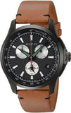 Gucci G-Timeless Chronograph Black Dial Brown Leather Strap Watch For Men - YA126271 Authentic Buy Shop Now