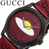 Gucci G Timeless Ghost Red Dial Red Leather Strap Watch For Men - YA1264023 Authentic Buy Shop Now
