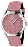 Gucci G Timeless Quartz Candy Pink Dial Pink Leather Strap Watch For Women - YA1264030 Authentic Buy Shop Now