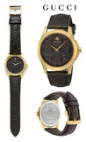 Gucci G Timeless Quartz Brown Dial Brown Leather Strap Watch for Men - YA1264035 Authentic Buy Shop Now