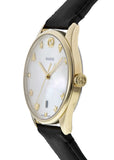 Gucci G-Timeless Mother of Pearl Dial Black Leather Strap Watch For Women - YA1264044 Authentic Buy Shop Now