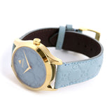 Gucci G Timeless Quartz Blue Dial Blue Leather Strap Watch For Men - YA1264097 Authentic Buy Shop Now