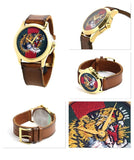 Gucci Le Marche Des Merveilles Red & Green Dial Brown Leather Strap Unisex Watch - YA126497 Authentic Buy Shop Now
