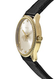 Gucci G Timeless Quartz Silver Dial Black Leather Strap Watch For Women - YA1265023 Authentic Buy Shop Now