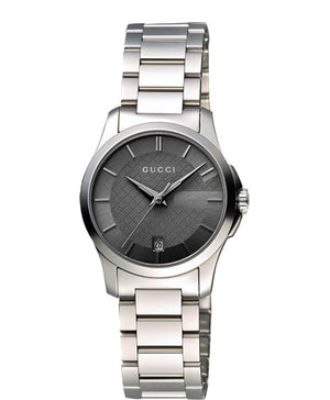 Gucci G Timeless Grey Dial Silver Steel Strap Watch For Women - YA126522 Authentic Buy Shop Now