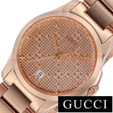 Gucci G Timeless Quartz Rose Gold Dial Rose Gold Steel Strap Watch For Women - YA126567 Authentic Buy Shop Now