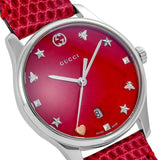 Gucci G-Timeless Cherry Red Mother of Pearl Dial 27mm Watch For Women - YA126584 Authentic Buy Shop Now