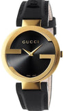 Gucci Interlocking G Grammy Special Edition Black Dial Black Leather Strap Watch for Women - YA133312 Authentic Buy Shop Now