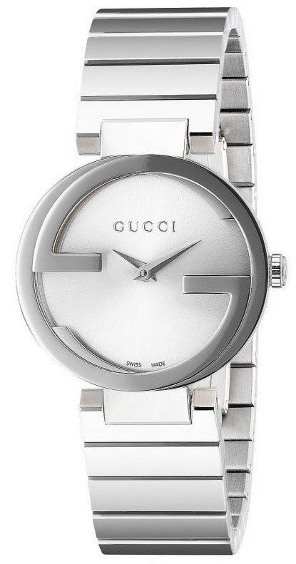 Gucci G Interlocking Silver Dial Silver Steel Strap Watch For Women - YA133503 Authentic Buy Shop Now